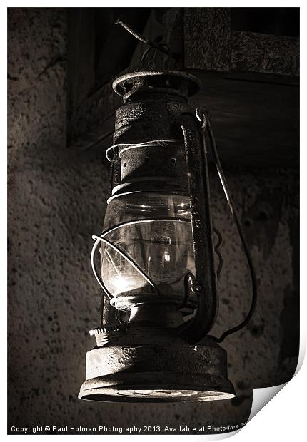 The old Oil lamp Print by Paul Holman Photography