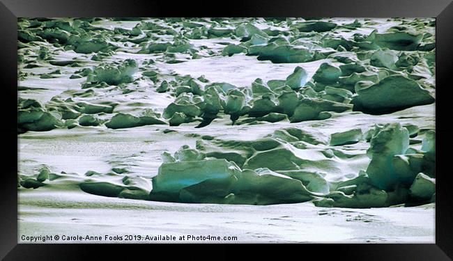 Pressure Ridges Antarctica Framed Print by Carole-Anne Fooks