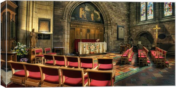 Bangor Cathedral Canvas Print by Ian Mitchell
