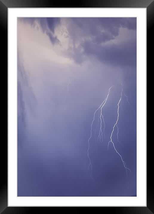 Lightning Bolt Framed Mounted Print by Elizma Fourie