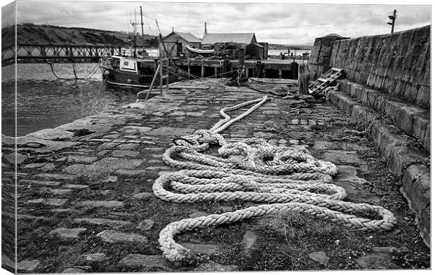 A Rope by Cromarty Harbour Canvas Print by Jacqi Elmslie