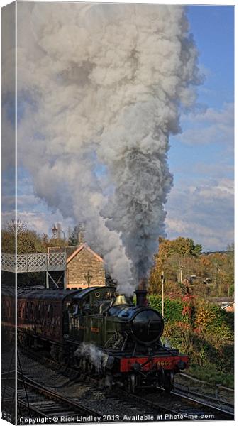 Power of steam Canvas Print by Rick Lindley