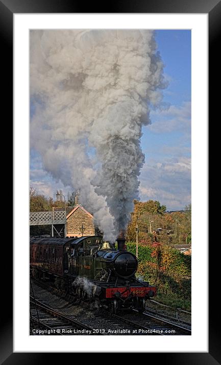 Power of steam Framed Mounted Print by Rick Lindley