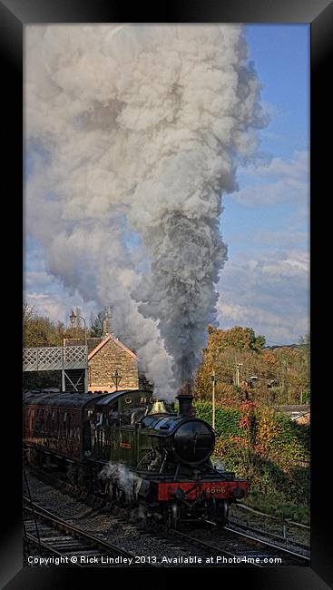 Power of steam Framed Print by Rick Lindley