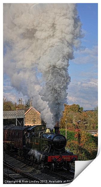 Power of steam Print by Rick Lindley