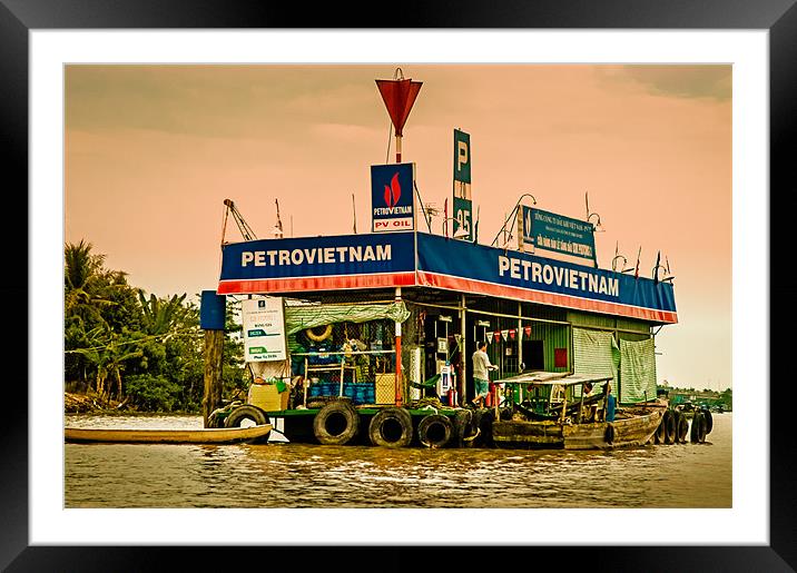 Gas Station Vietnam Style Framed Mounted Print by Mark Llewellyn