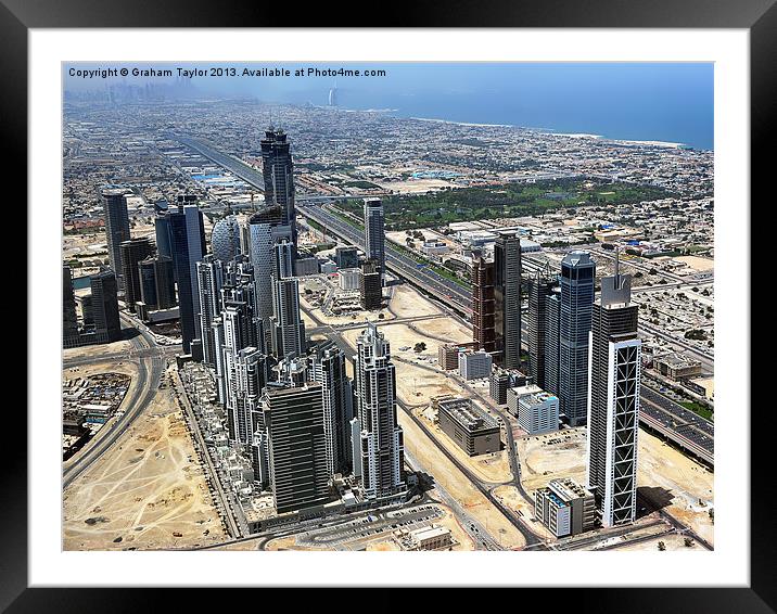 Dubais Majestic Skyscrapers Framed Mounted Print by Graham Taylor