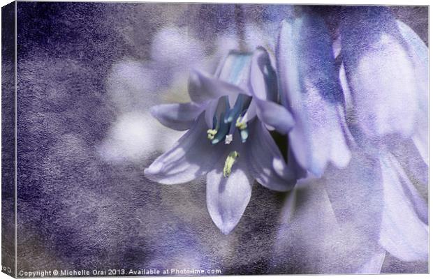 Bluebell with Texture Canvas Print by Michelle Orai