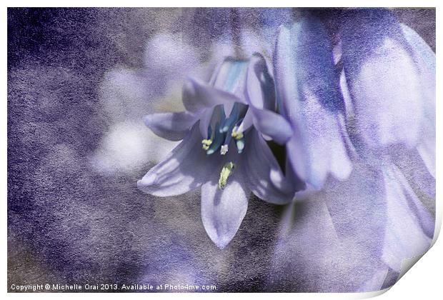 Bluebell with Texture Print by Michelle Orai