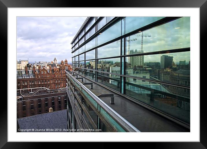 Manchester Reflection Framed Mounted Print by Joanne Wilde