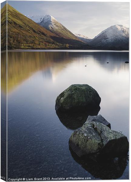 View to Kirkstone Pass from Brothers Water. Lake D Canvas Print by Liam Grant