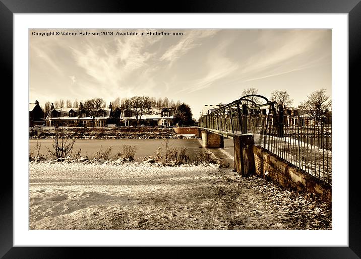 Green Bridge Low Green Framed Mounted Print by Valerie Paterson