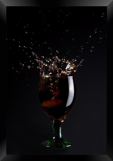red wine splash Framed Print by Justyna studio