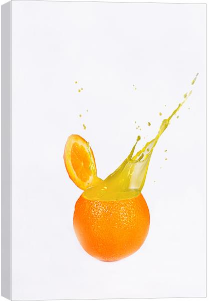 juice in the orange Canvas Print by Justyna studio