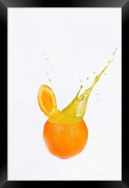 juice in the orange Framed Print by Justyna studio