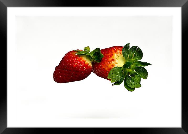 Strawberrys Framed Mounted Print by Justyna studio