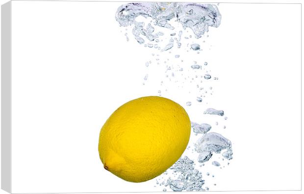 lemon in water Canvas Print by Justyna studio