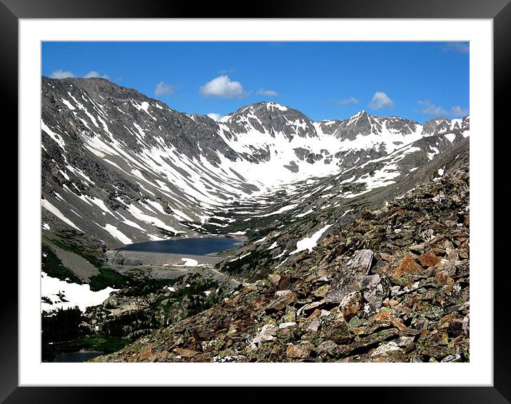 Hiking in the Rockies  Framed Mounted Print by Steve Bieberich