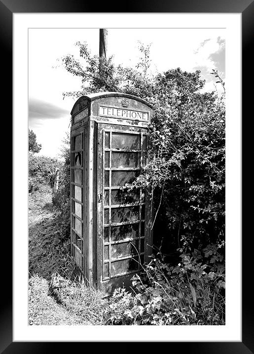 Old Telephone Framed Mounted Print by GARY KEYS