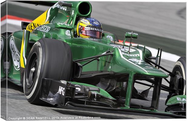 Charles Pic - Caterham 2013 Canvas Print by SEAN RAMSELL