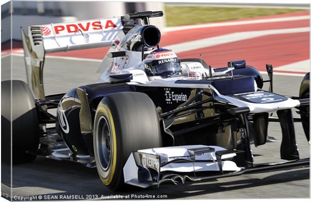 Valtteri Bottas - Williams F1 Team 2013 Canvas Print by SEAN RAMSELL