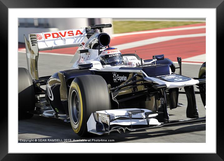 Valtteri Bottas - Williams F1 Team 2013 Framed Mounted Print by SEAN RAMSELL
