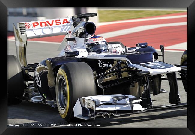 Valtteri Bottas - Williams F1 Team 2013 Framed Print by SEAN RAMSELL
