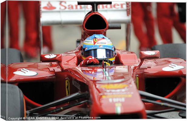 Fernando Alonso - Ferrari - 2013 Canvas Print by SEAN RAMSELL