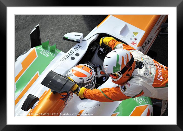 Adrian Sutil - Sahara Force India 2013 Framed Mounted Print by SEAN RAMSELL