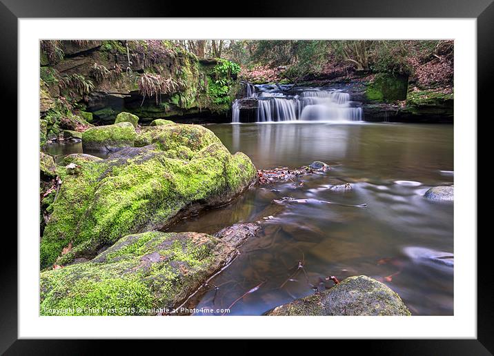 Goitstock Waterfall Framed Mounted Print by Chris Frost