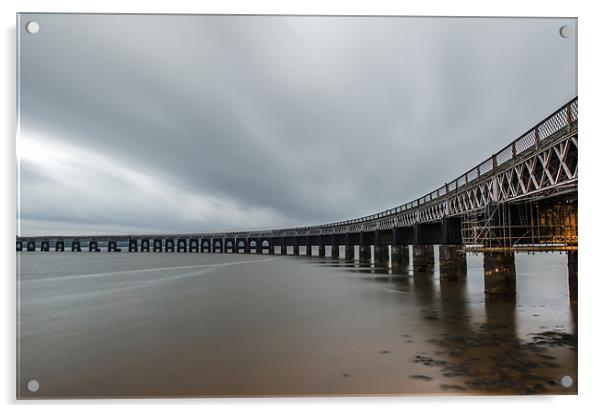 Tay Rail Bridge, Dundee Acrylic by Ian Potter