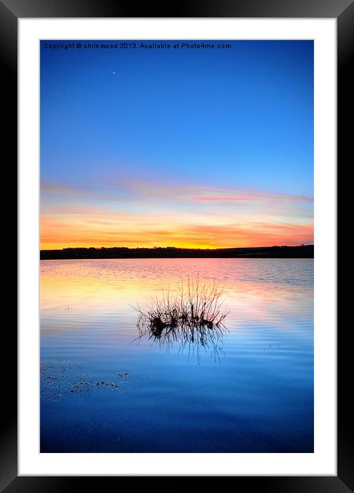 fire in the sky Framed Mounted Print by chris wood