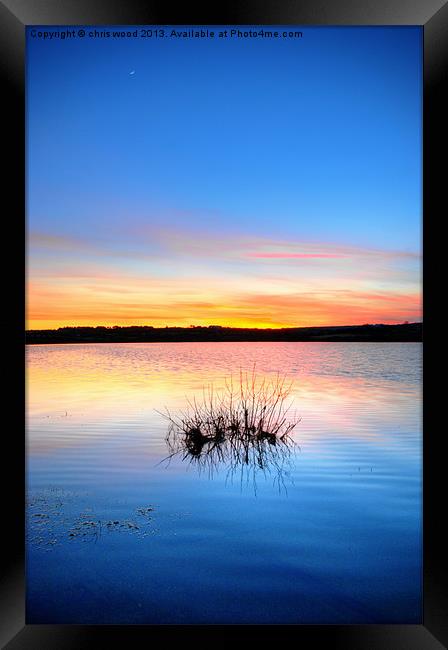 fire in the sky Framed Print by chris wood