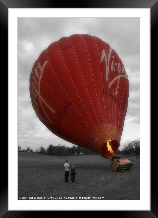 Hot Air Balloon Framed Mounted Print by Daniel Gray