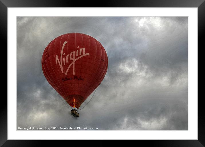 HDR  Hot Air Balloon Framed Mounted Print by Daniel Gray