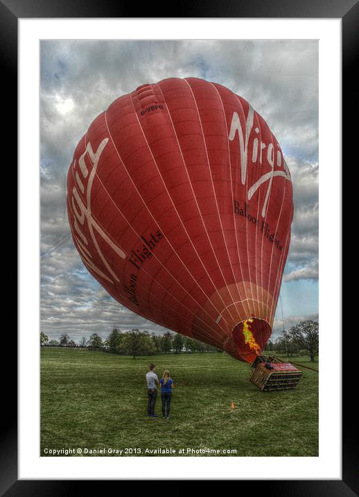 HDR  Hot Air Balloon Framed Mounted Print by Daniel Gray