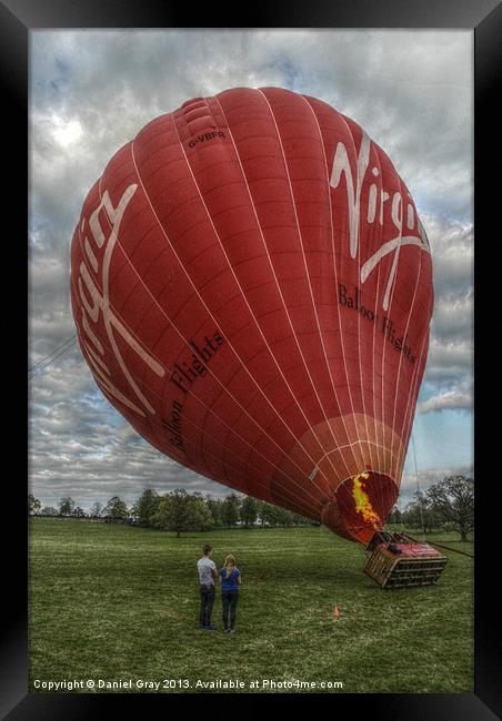HDR  Hot Air Balloon Framed Print by Daniel Gray