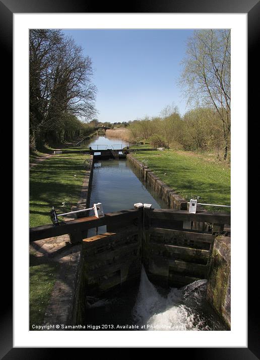 Canal Lock - Kennet And Avon Canal Framed Mounted Print by Samantha Higgs