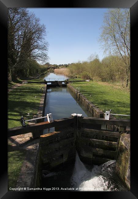 Canal Lock - Kennet And Avon Canal Framed Print by Samantha Higgs