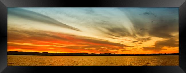 Dragon Sunset Framed Print by Adrian Maricic