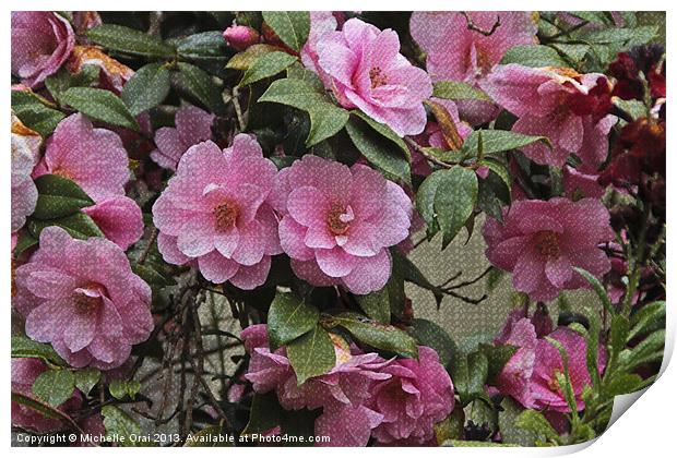 Camellia Tapestry Print by Michelle Orai