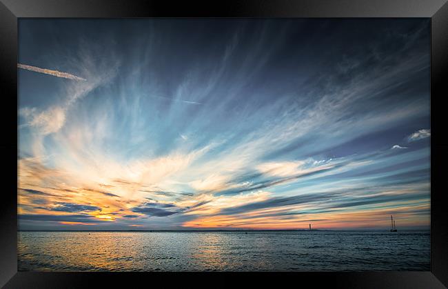 Solo Sailing into the sunset Framed Print by Ian Johnston  LRPS