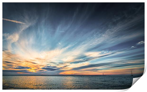 Solo Sailing into the sunset Print by Ian Johnston  LRPS