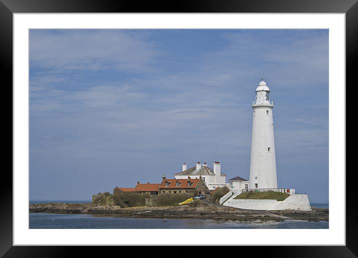 St Marys Lighthouse Framed Mounted Print by Heather Athey