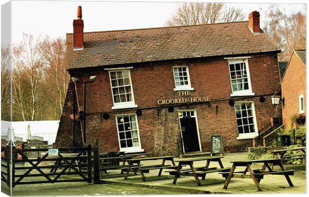 The Crooked House Pub Canvas Print by Anthony Michael 