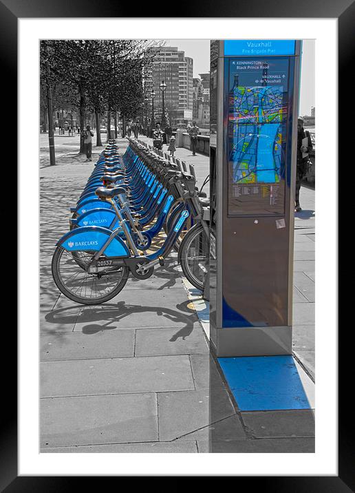Boris Bikes Framed Mounted Print by David French