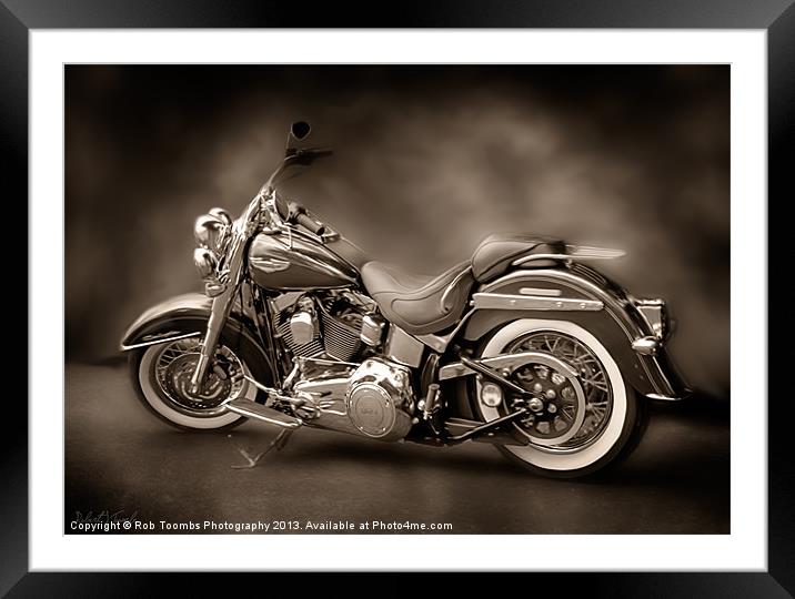 HARLEY DAVIDSON PAINTING Framed Mounted Print by Rob Toombs