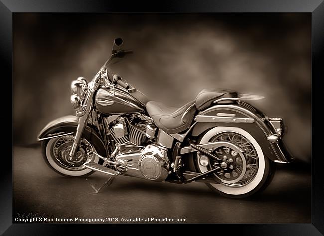 HARLEY DAVIDSON PAINTING Framed Print by Rob Toombs