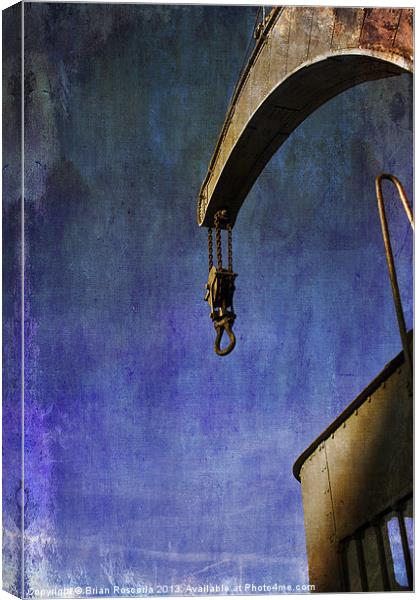 The Steam Crane Canvas Print by Brian Roscorla