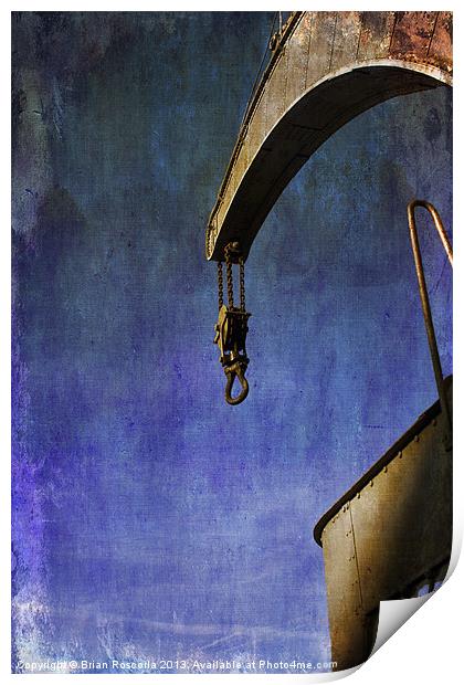 The Steam Crane Print by Brian Roscorla
